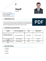 Talha Aakif Hanif: Curriculum Vitae