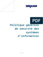 Politique Generale de Securite Des Systemes Dinformation Algeco