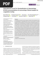 Int J Lab Hematology - 2021 - Kitchen - International Council For Standardization in Haematology ICSH Recommendations For