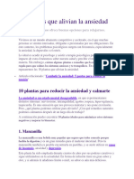 1ANSIEDAD-10 PLANTAS Que Alivian La Ansiedad