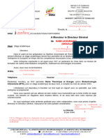 Modele de Remplissage de La Fiche de Demande de Stage