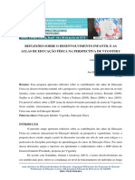 Moreirajunior, REFLEXÕES SOBRE O DESENVOLVIMENTO INFANTIL E AS AULAS DE EDUCAÇÃO FÍSICA NA PERSPECTIVA DE VYGOTSKY