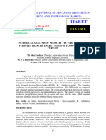 Numerical Analysis of Velocity Vectors Plots and Turbulent Kinetic Energy