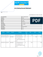 Current & Saving Account Statement