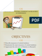 Measures of Central Tendency Dispersion