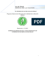 03 05 - RESOLUCION MINISTERIAL 41 2001 Normas de Organizacin y Funcionamiento de Internacin de Servicios de Salud