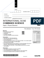 9204 Question Paper International Gcse Combined Science Physics Ext Jun22