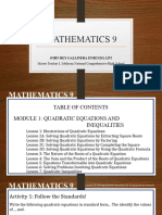 g9 Math - m1 - 2d - Solving Quadratic Equations by Using Quadratic Formula