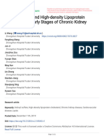 Indoxyl Sulfate and High-Density Lipoprotein Cholesterol in Early Stages of Chronic Kidney Disease