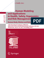 Digital Human Modeling and Applications in Health, Safety, Ergonomics and Risk Management