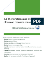 2.1 The Functions and Evolution of Human Resource Management