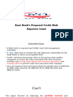 Enat Bank's Proposed Credit Risk Exposure Limit