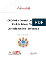 Projeto CRC Certidao Online Manual Do Usuario v1