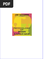 (PDF Download) Psychology of Body Language The Navarro Joe Fulll Chapter