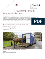 Regulations Regarding Vehicles Tranporting Horses