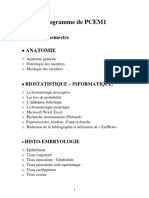 Programme dÃ©taillÃ© Des Ã©tudes Mã©dicales