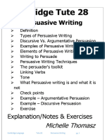 Cambridge Tute 28 - Persuasive Writing