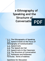 The Ethnography of Speaking and The Structure of Conversation