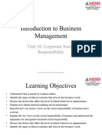 Unit 10 - Introduction To Business Management