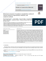 Behavioral Assessment of Graphene Nanoplatelets Reinforced