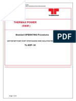 Sop of Boiler BFP Start & Stop & Change Over, Isolation Procdeure