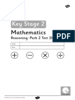 KS2 Reasoning - Pack 2 - Test 2b