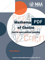 Mathematics of Choice, Or, How To Count Without Counting - Niven, Ivan Morton.