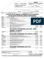 Dix S.A - Nota de Entrega