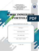 Shs Work Immersion Portfolio 2024