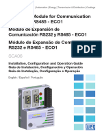 WEG Sca06 Eco1 Modulo de Expansao de Comunicacao rs232 e rs485 10000718004 Guia de Instalacao Portugues BR