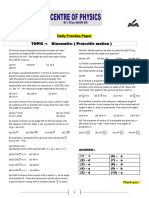 Kinematics (Projectile - Dpp-1)