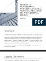 Review of Governance Concepts Internal Control