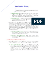 Sampling Distribution Theory: Population and Sample