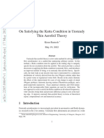 On Satisfying The Kutta Condition in Unsteady Thin Aerofoil Theory