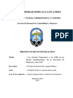 Proyecto Niif y Estados Financieros