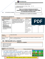 Sesion de Aprendizaje Matematica Patron de Movimento