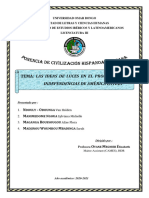 Tema Las Ideas de Luces en El Proceso de Las Independencias de América Latina