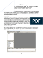 Introduction To Using SAS Enterprise Guide For Statistical Analysis