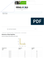 Dimensions of Equal Angle Bars