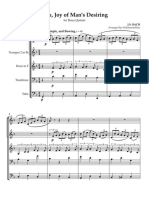 Jesu, of Man's Desiring, Brass Quintet Score and Parts