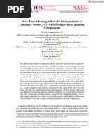 J Educational Measurement - 2024 - Goldhammer - Does Timed Testing Affect The Interpretation of Efficiency Scores A GLMM