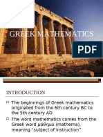 Greek Mathematics