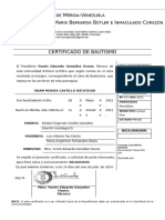 Certificado de Bautismo