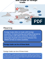 Nature and Scope of Foreign Trade