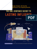 The One Sentence Secret To Lasting Influence