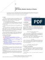 Density and Specific Gravity (Relative Density) of Plastics by Displacement