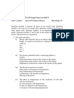 12th Physics Modal Question Paper 2024-25