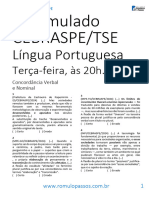 7º Simulado CEBRASPE-TSE (Concordância, Regência e Crase)