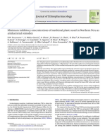 Minimum Inhibitory Concentrations of Medicinal Plants Used in Northern Peru As Antibacterial Remedies