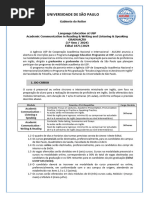 Universidade de São Paulo: Módulo Ementa e Pré-Requisitos Carga Horária